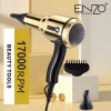 مجفف شسوار سشوار شعر إنزو EN-2999 أيوني ذهبي سريع التجفيف بقوة 1845 واط وتصميم معدني فخم
